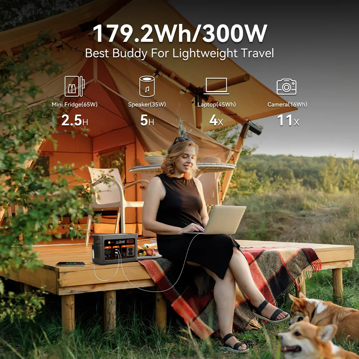 FlashFish E103 Outdoor Camping Power Supply for Computer