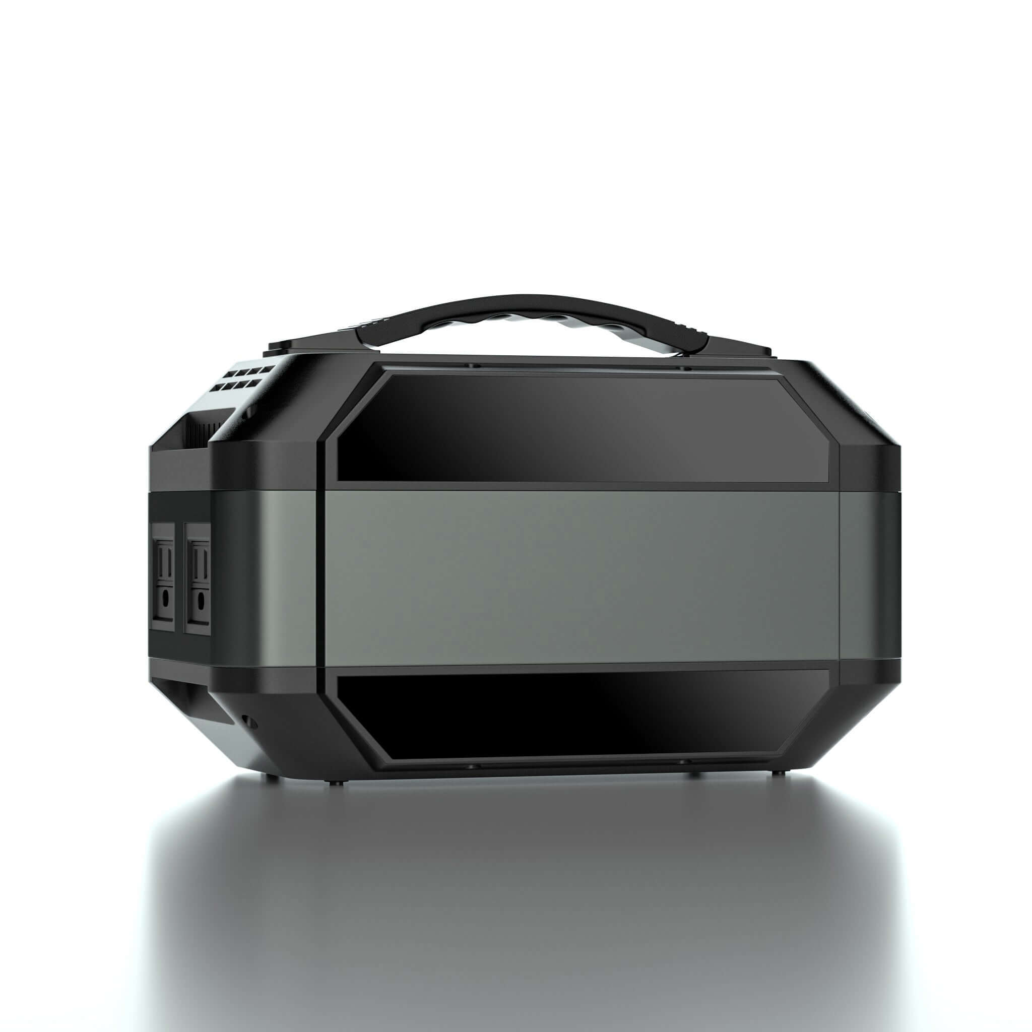 FlashFish P56 Portable Power Station with 330W output and 288Wh capacity.