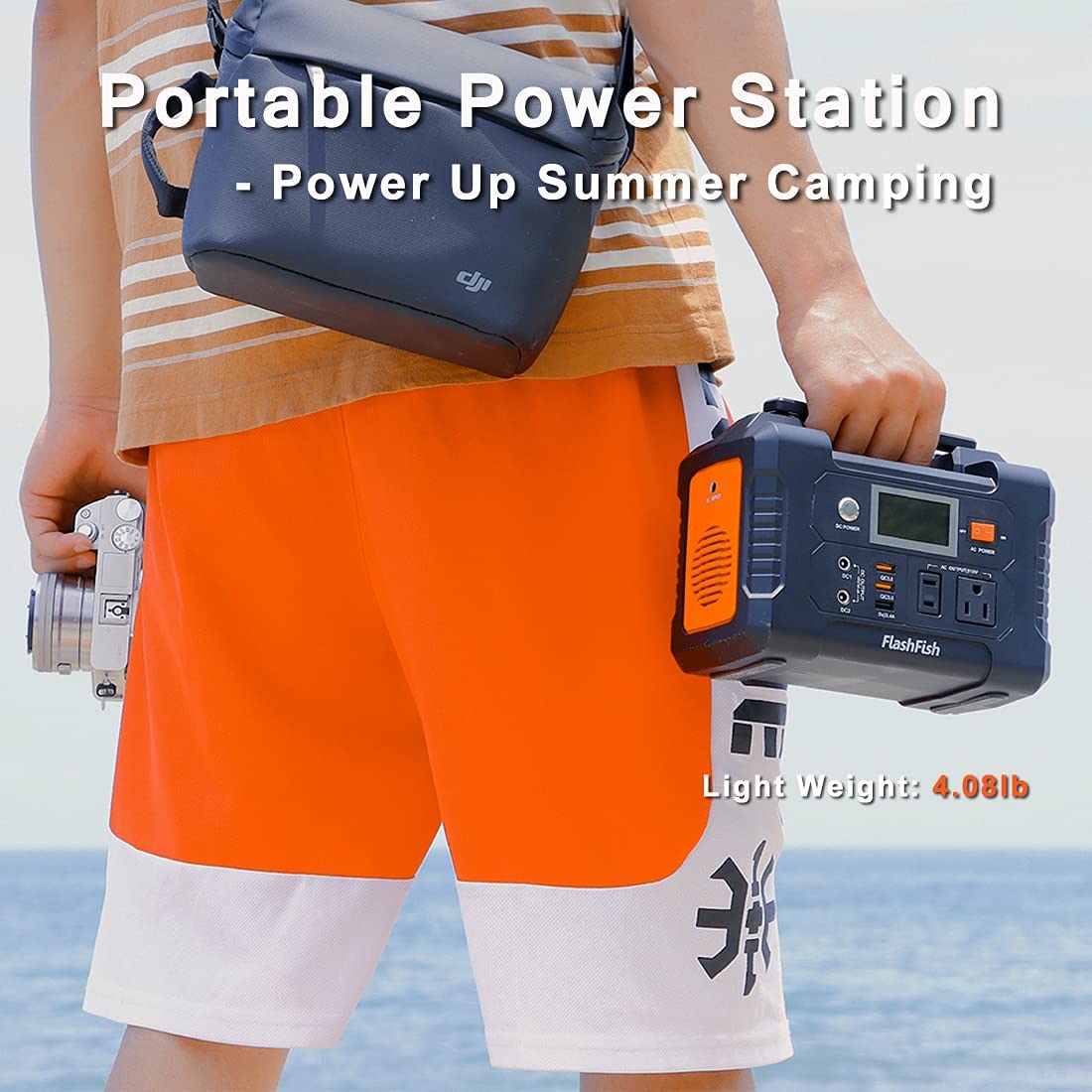 FlashFish E200 Portable Power Station | 200W 151Wh/40800mAh