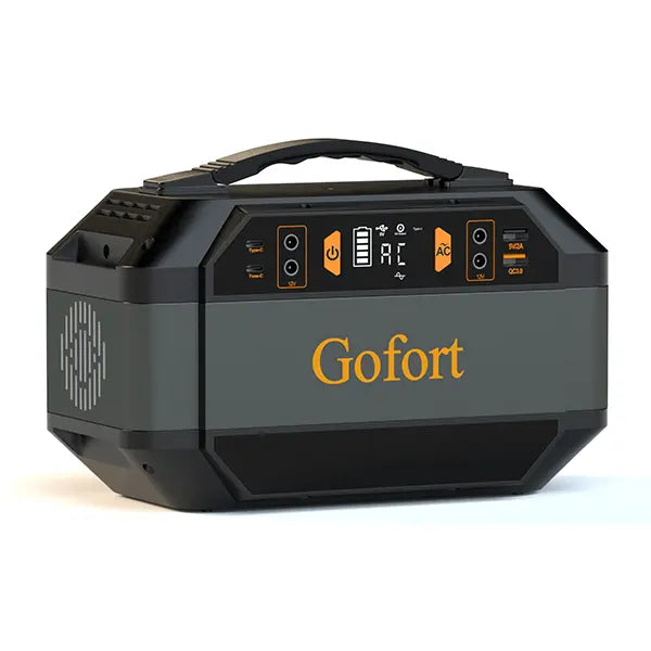 FlashFish P56 Portable Power Station with 330W output and 288Wh capacity.