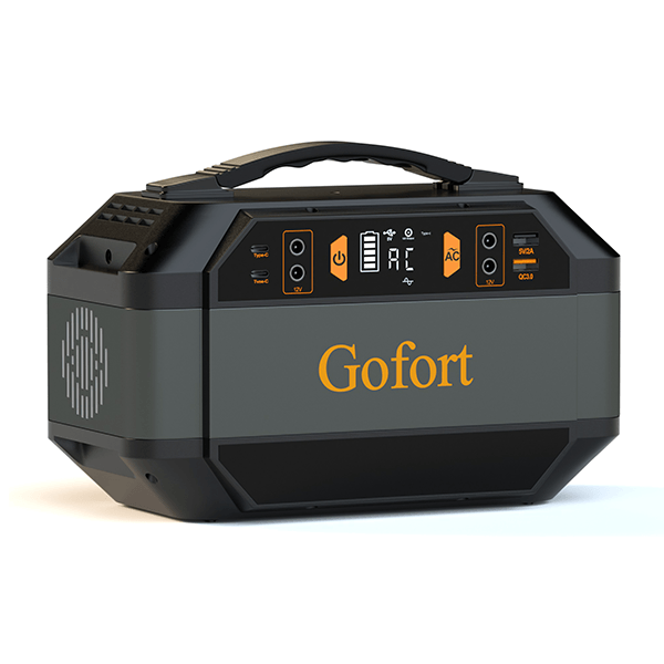 FlashFish P56 Portable Power Station with 330W output and 288Wh capacity.