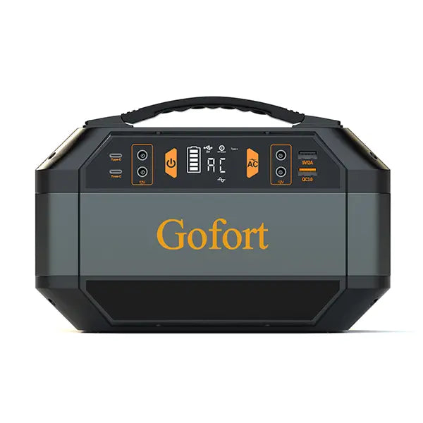 FlashFish P56 Portable Power Station with 330W output and 288Wh capacity.