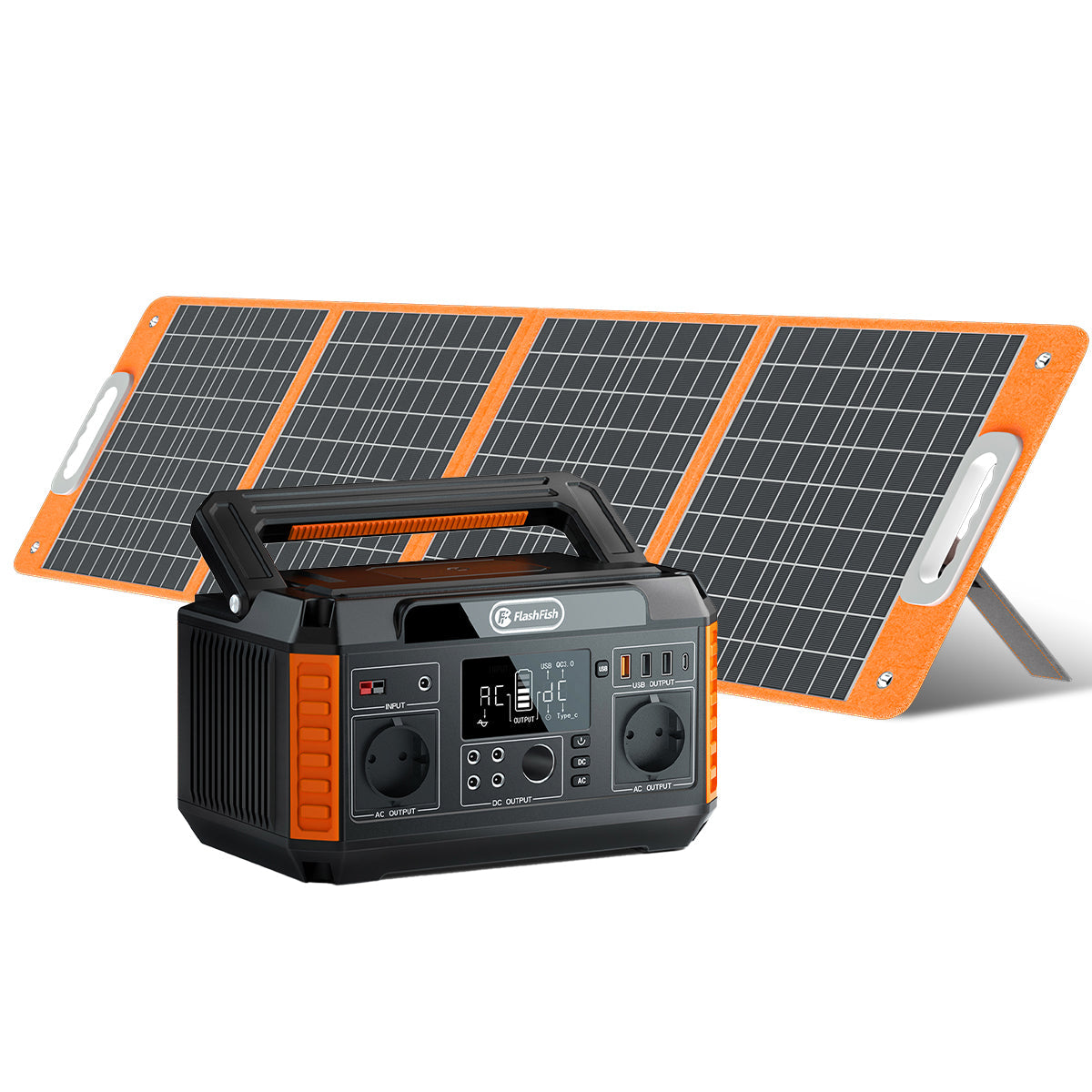 FlashFish P60 Portable Power Station | 500W + 520Wh High-Capacity FlashFish