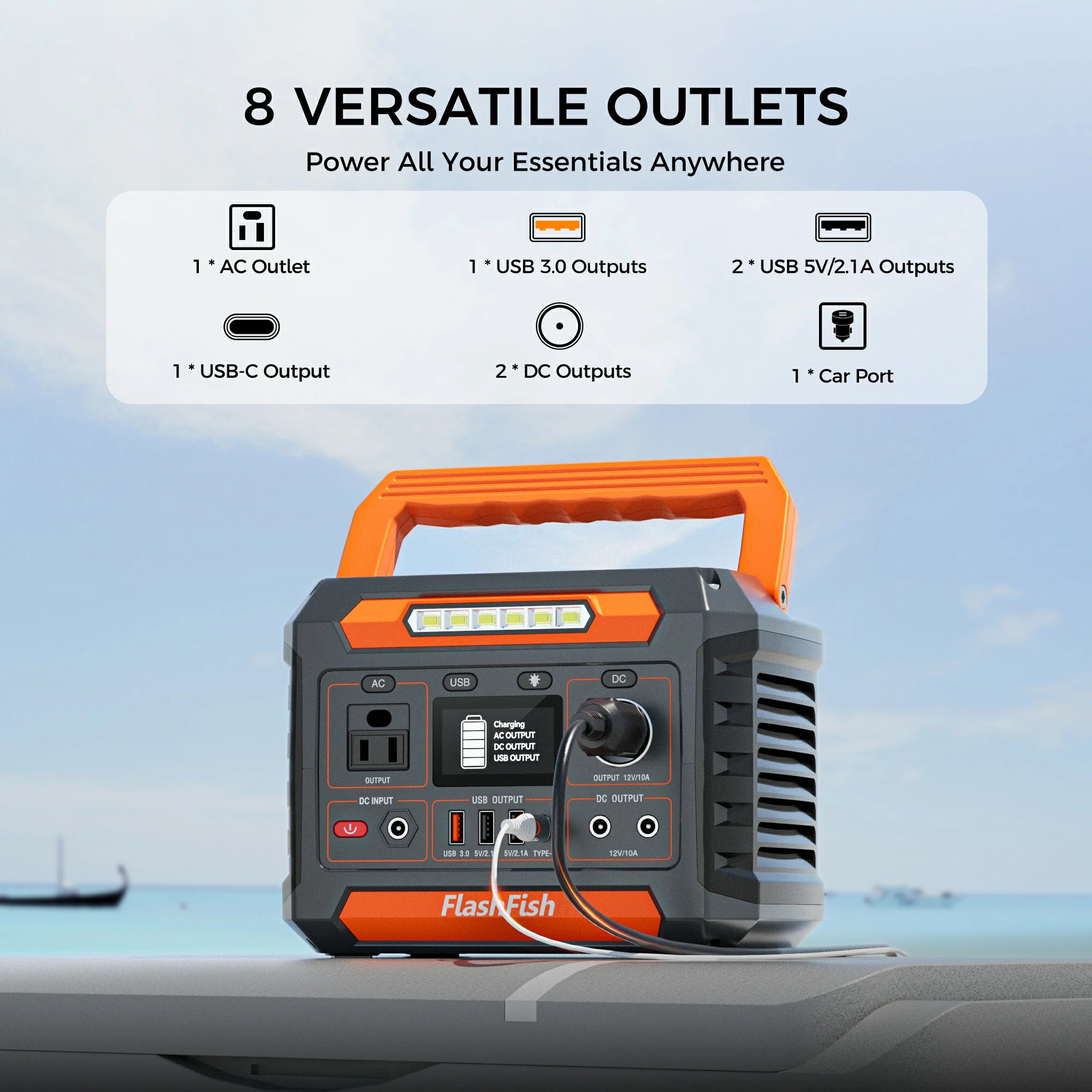 FlashFish P66 Solar Generator Kit | 300W+230.88Wh FlashFish