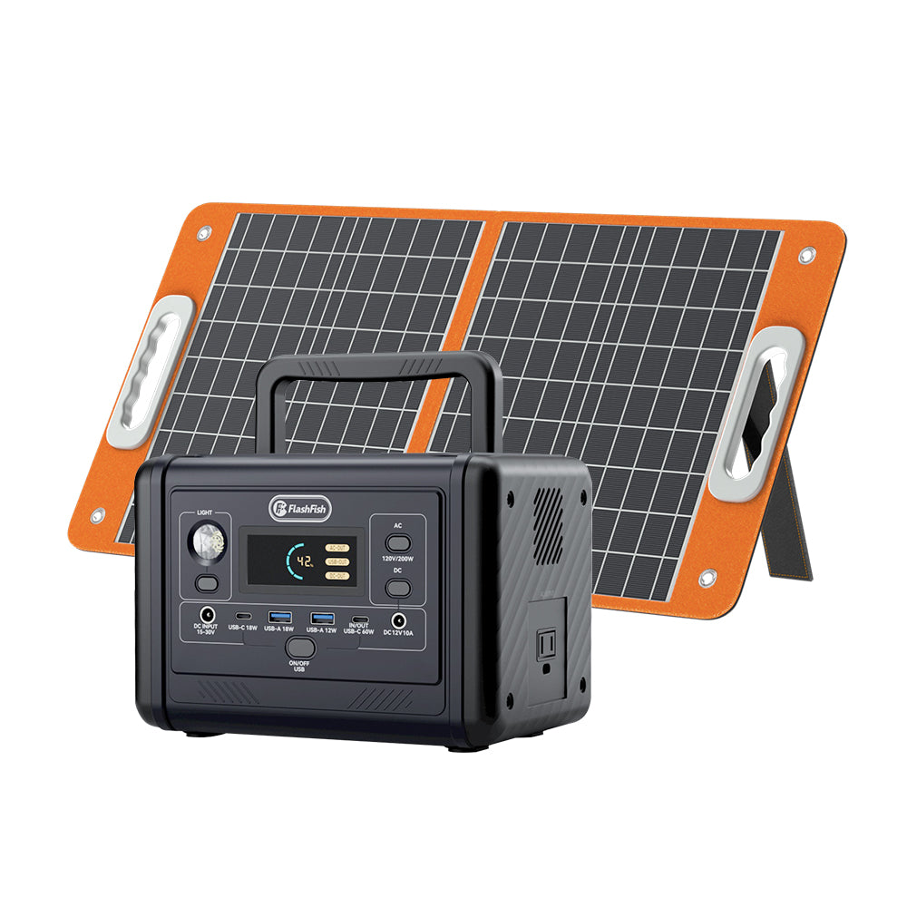 FlashFish T200 Portable Power Station |【LFP】200W+153.6Wh US ro EU FlashFish