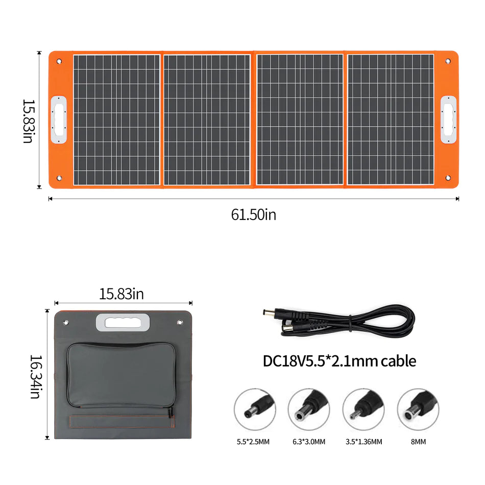 Flashfish TSP100 Foldable Solar Panel | 100W/18V - Flashfish Solar Generator