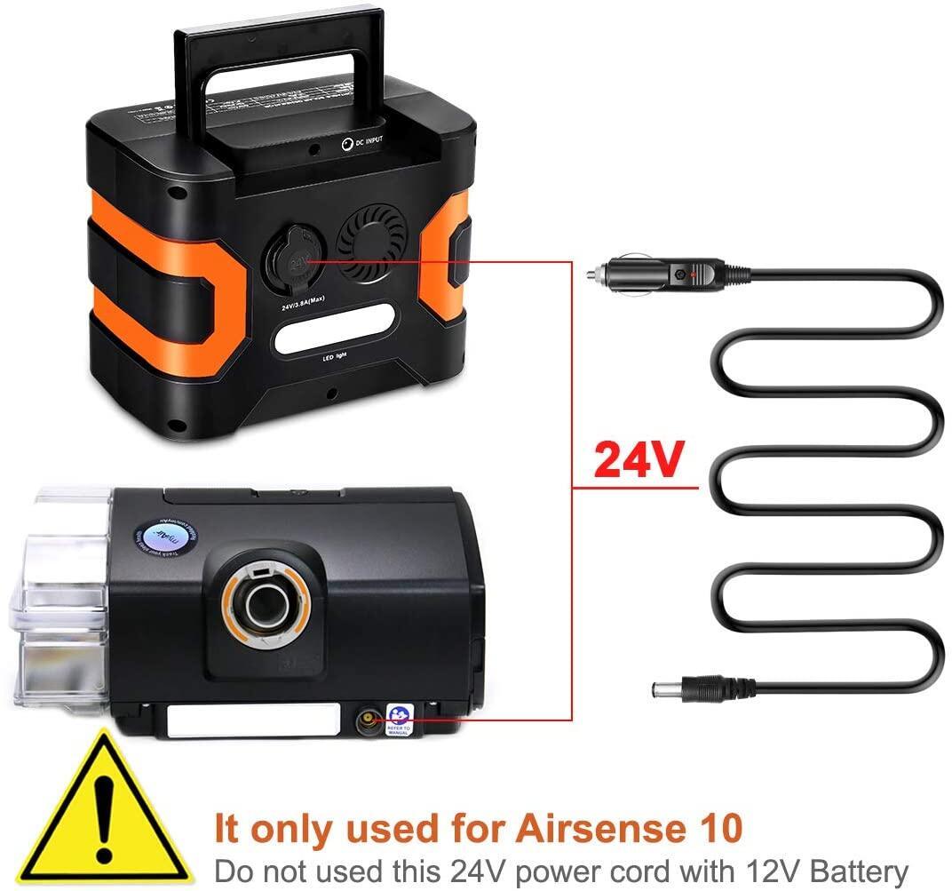 24V 3.8A DC Cable Compatible with S10 CPAP Machine, only for Flashfish EA300