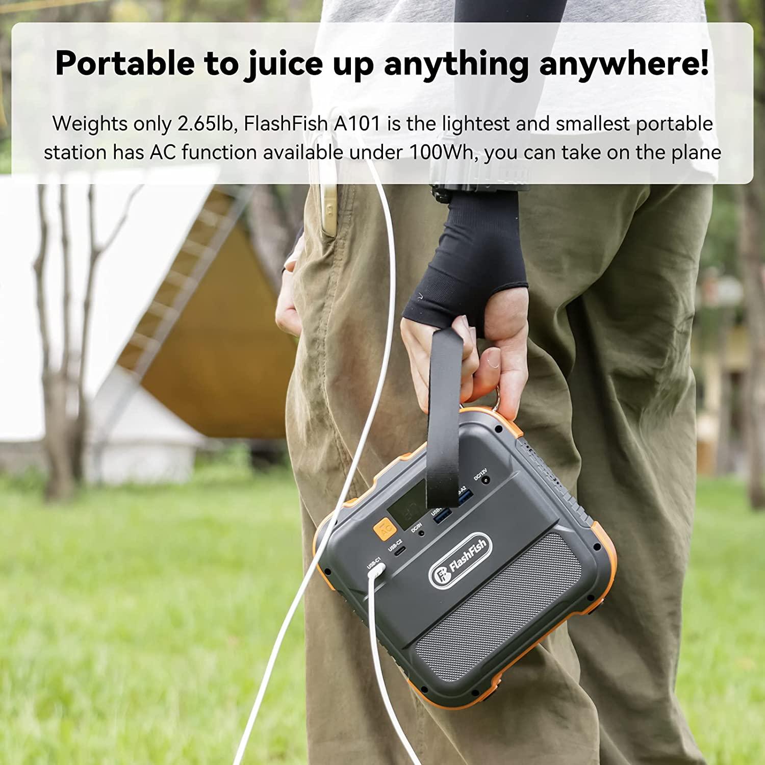 FlashFish A101 Portable Power Station | 120W 98Wh
