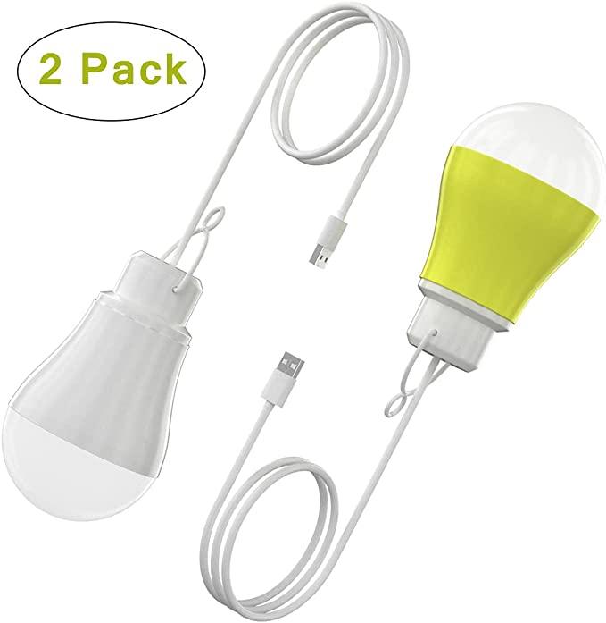 FlashFish USB Light Bulb(2 Pack)