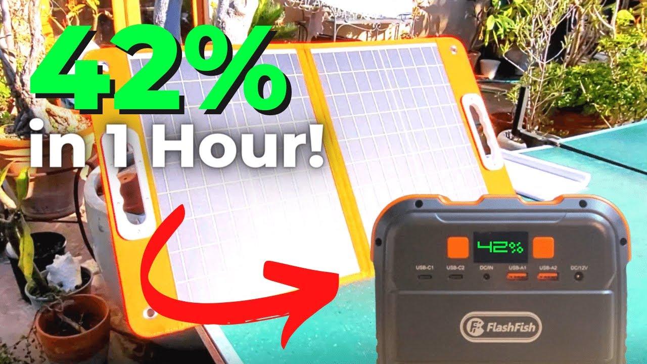 Flashfish Lightweight 120w AC Power Station 🔋 and 18v/60w Solar Panel ☀️ [Review & Test]