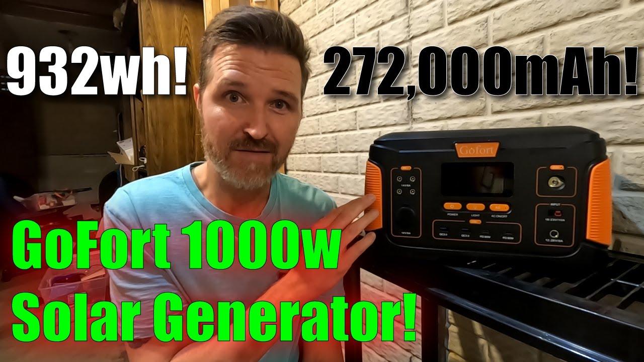 Flashfish/GoFort 1000w Solar Generator Review! 272,000mah! What?!!