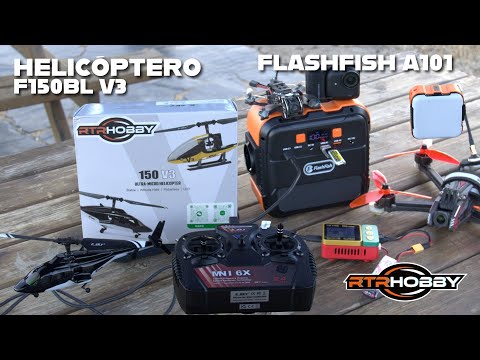 Helicóptero RC Super Divertido 🚁 E SKY 150 V3 | Estación de energía Flashfish A101 by Leo Suárez Ltecnic — YouTube video thumbnail