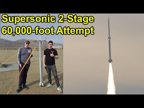 Building A Supersonic Two-Stage Rocket | 60,000ft/18km Attempt by Rocket Vlogs — YouTube video thumbnail