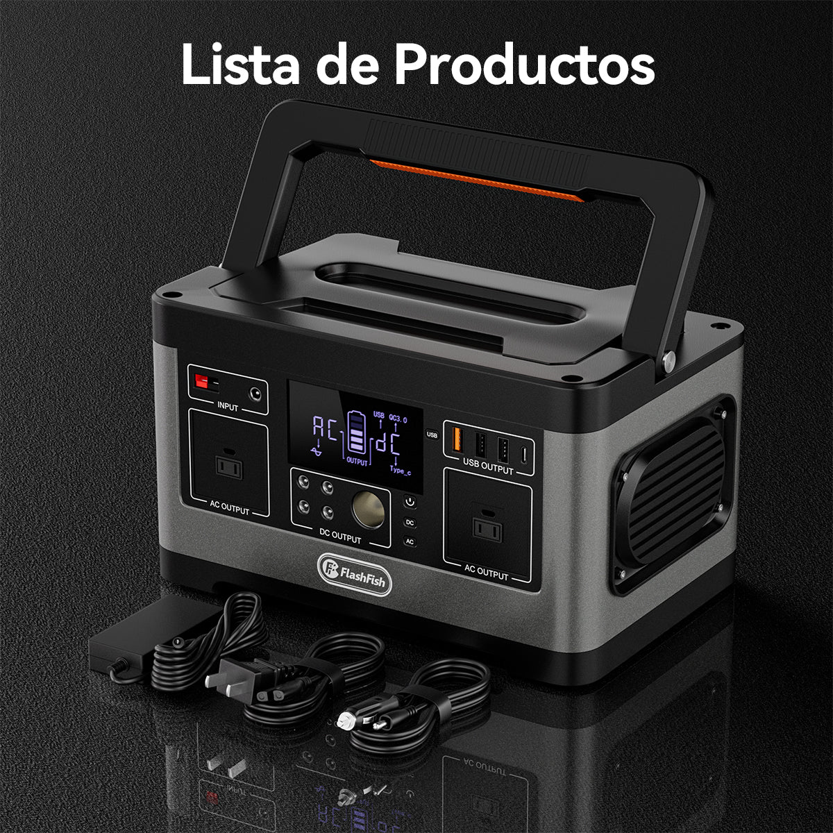 FlashFish P63 Portable Power Station | 500W Solar Battery