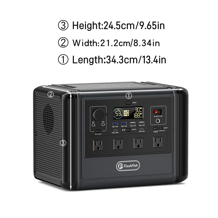 FlashFish T1200S portable power station product detail and use-case image