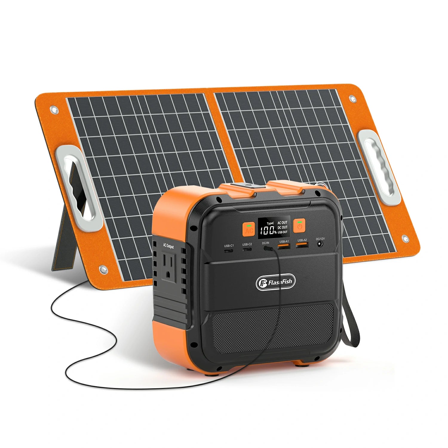 FlashFish A101 + TSP60 Solar Generator Kit | 120W / 98Wh / 60W FlashFish