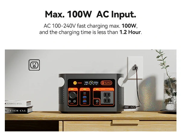 FlashFish E103 portable power station scene image for camping and outdoor backup power
