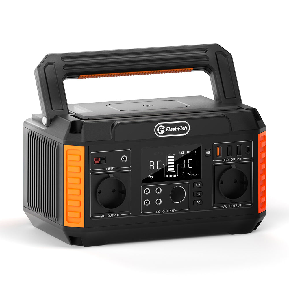 FlashFish P60 Portable Power Station | 500W + 520Wh High-Capacity