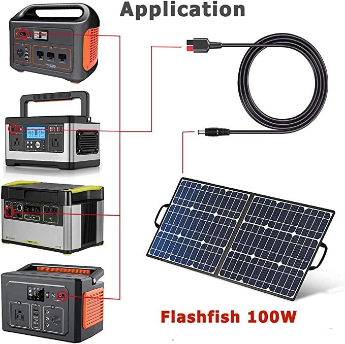 Flashfish DC5521(5.5mm x 2.1mm) to Anderson Connector Adapter Cable - Flashfish Solar Generator