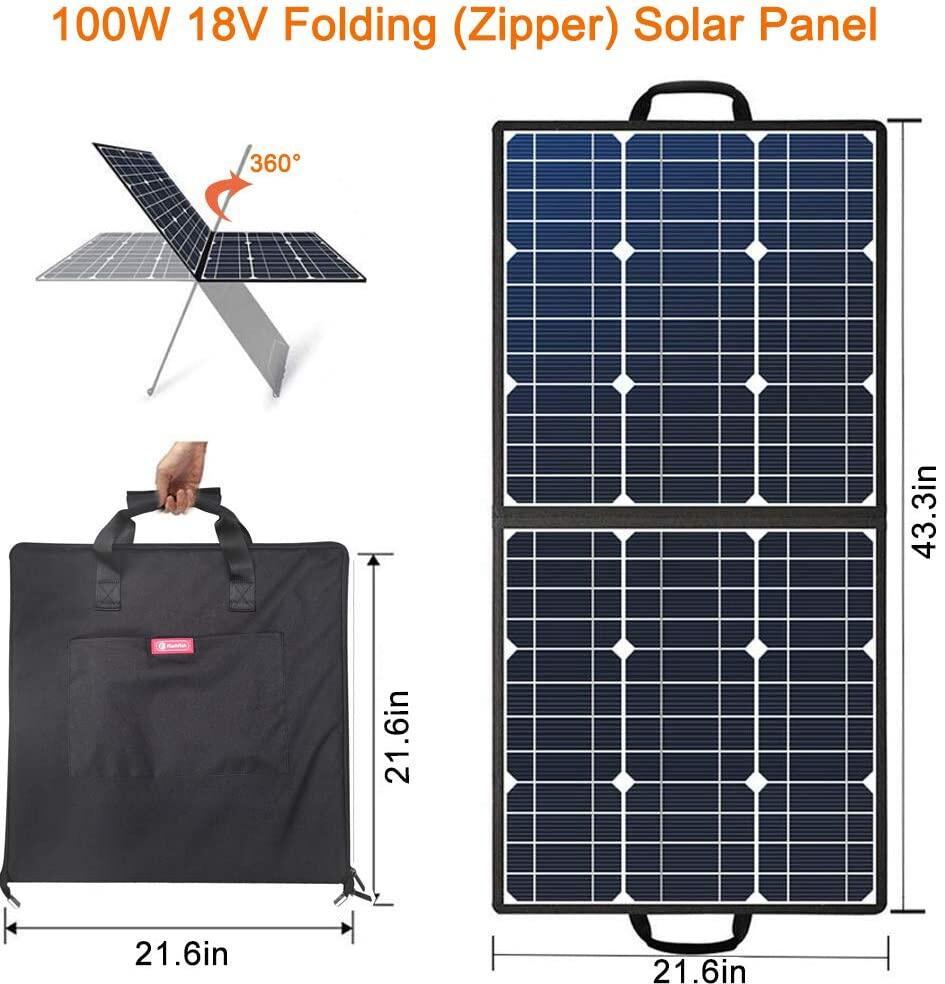 Flashfish SP100 Portable Solar Panel | 100W/18V– Flashfish Solar