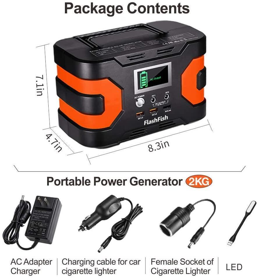 FlashFish EA150 Portable Power Station | 150W 166Wh/45000mAh - Flashfish Solar Generator